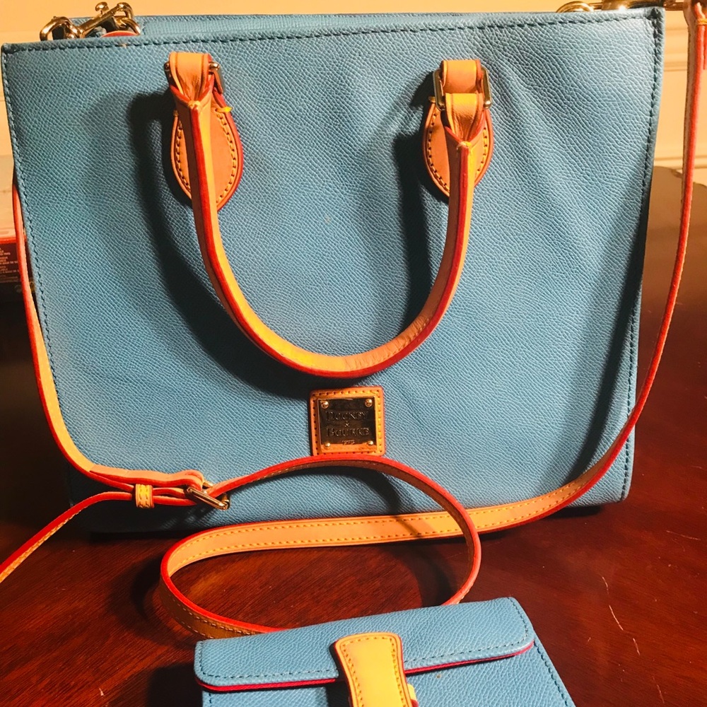 Baby Blue Dooney & Bourke Bag & Wallet